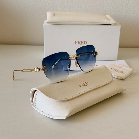 Fred Accessories - New! Fred Blue Gradient Sunglasses, FG40058U 30W, Authentic